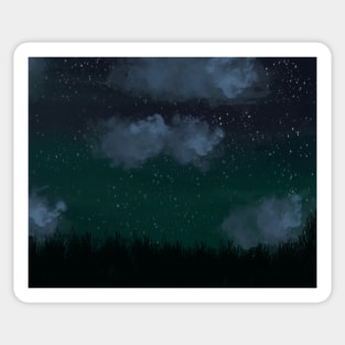 Night Sky with Stars Sticker